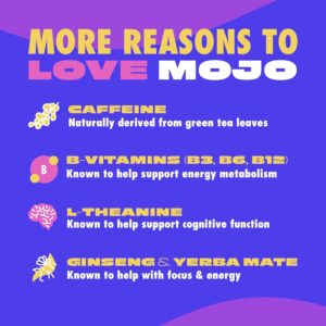 MOJO Energy Pouches, Tropical Punch Flavor, 50 mg per Caffeine Pouch, 15 Pouches, 5-Pack