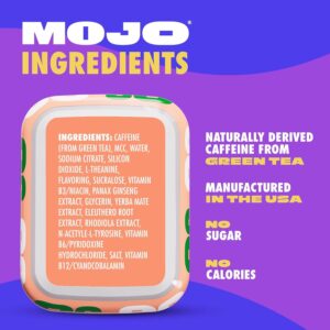MOJO Energy Pouches, Tropical Punch Flavor, 50 mg per Caffeine Pouch, 15 Pouches, 5-Pack
