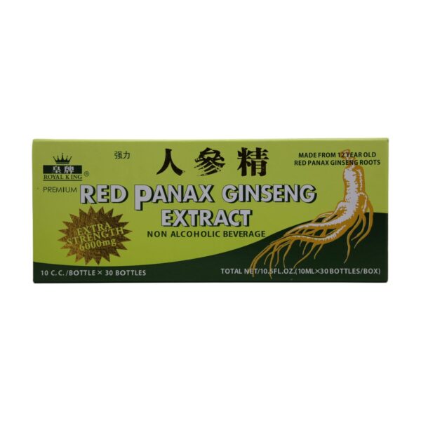 Royal King Red Panax Ginseng Extract 6000mg, 0.33 Fl Oz (Pack of 30)