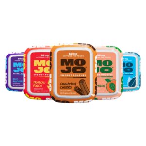 MOJO Energy Pouches, Tropical Punch Flavor, 50 mg per Caffeine Pouch, 15 Pouches, 5-Pack