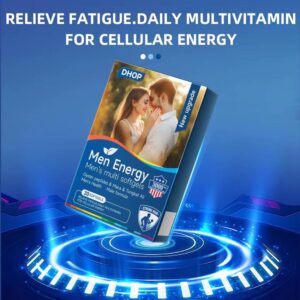 Men's Herbal Supplement with Organic Maca Root – Supports Energy, Stamina & Vitality – 60 Soft Capsules