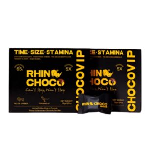 Rhino Choco VIP Chocolate & 5x Stronger Pau De Cabinda Powder, for Him - 12 Pack