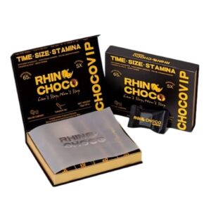 Rhino Choco VIP Chocolate & 5x Stronger Pau De Cabinda Powder, for Him - 12 Pack