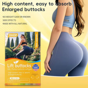 DHOP Adult Glute Growth Supplement – Natural Hips & Butt Support BBL Softgels for Curves & Beauty For Women – 30 Capsules