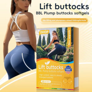 DHOP Adult Glute Growth Supplement – Natural Hips & Butt Support BBL Softgels for Curves & Beauty For Women – 30 Capsules