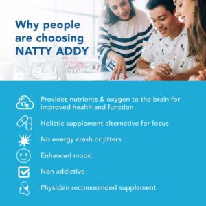 Natty Addy Maximum Strength Brain Support - Methylene Blue Pharmaceutical Grade, Caffeine and L-Theanine - Focus Supplement 60 caps