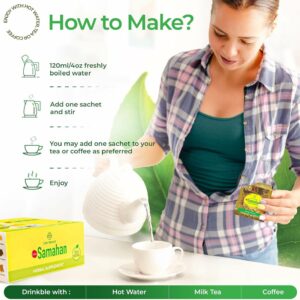 SAMAHAN Ayurvedic Herbal Tea Packets - Sri Lankan Ceylon Blend with 14 Natural Herbs Including Ginger, Black Pepper & More, Herbal Tea Bags for Wellness, Relaxation & Daily Comfort - 100 Count