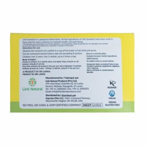 SAMAHAN Ayurvedic Herbal Tea Packets - Sri Lankan Ceylon Blend with 14 Natural Herbs Including Ginger, Black Pepper & More, Herbal Tea Bags for Wellness, Relaxation & Daily Comfort - 100 Count