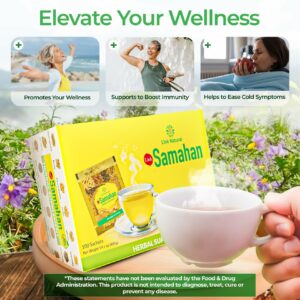 SAMAHAN Ayurvedic Herbal Tea Packets - Sri Lankan Ceylon Blend with 14 Natural Herbs Including Ginger, Black Pepper & More, Herbal Tea Bags for Wellness, Relaxation & Daily Comfort - 100 Count
